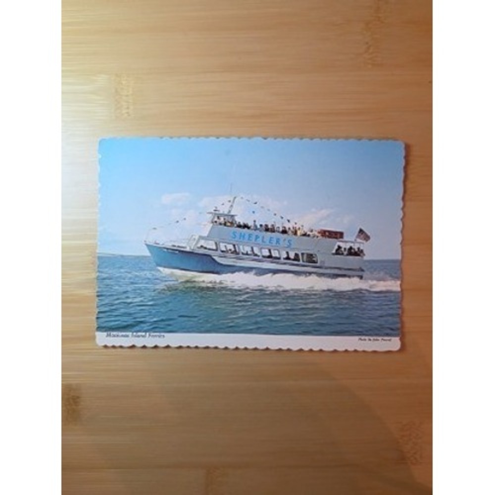 Vintage Sheplers Mackinac Island Ferry Postcard Penrod Hiawatha Michigan